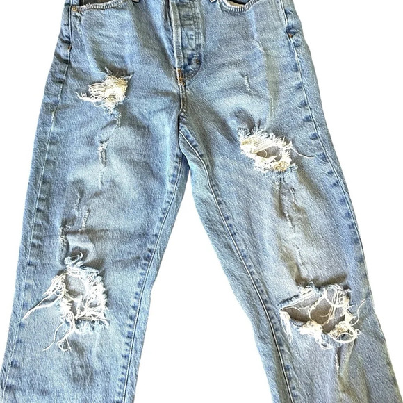 Urban Outfitters BDG High Rise Distressed Straight Jeans size 27 - Picture 5 of 7